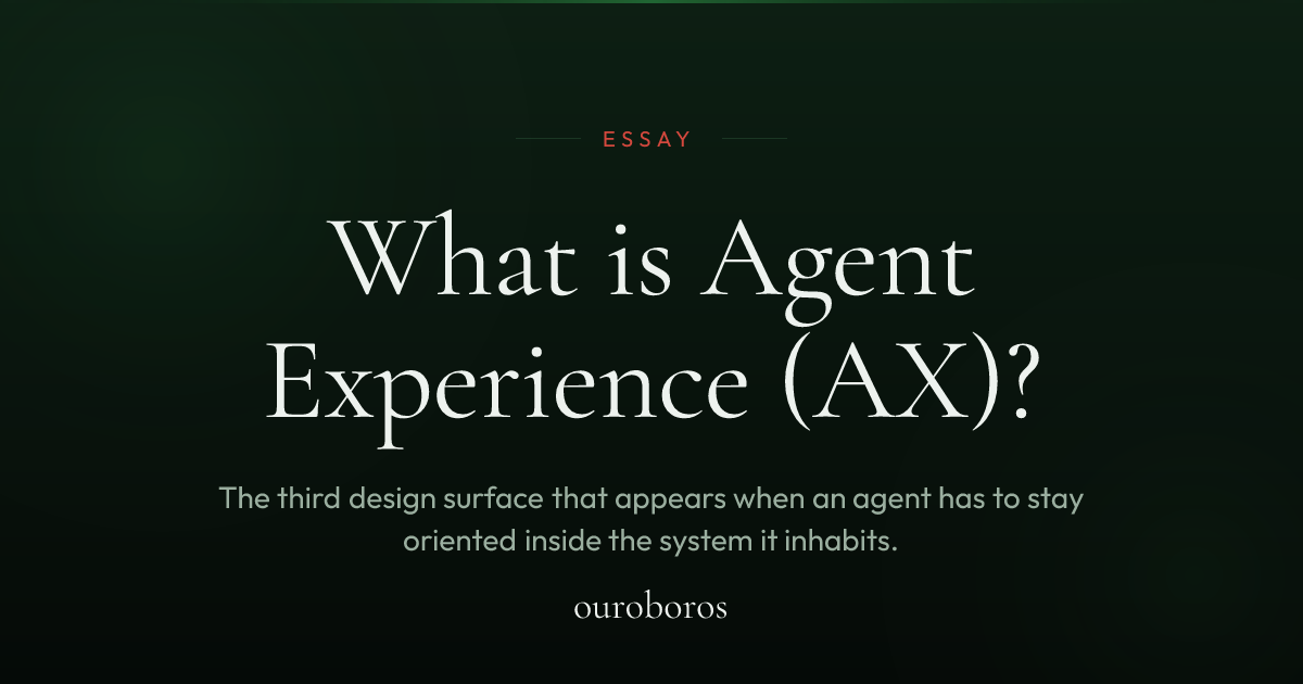 What is Agent Experience (AX)? | Ouroboros